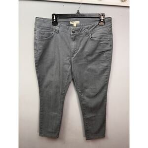 CABI Jeans Women's Size 12 Style 326 Gray Mid Rise Classic Denim Pants Neutral
